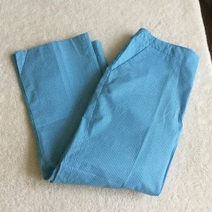 Vintage Gap Gingham Stretch Capri Cropped Pants Blue Y2K - Sz 4